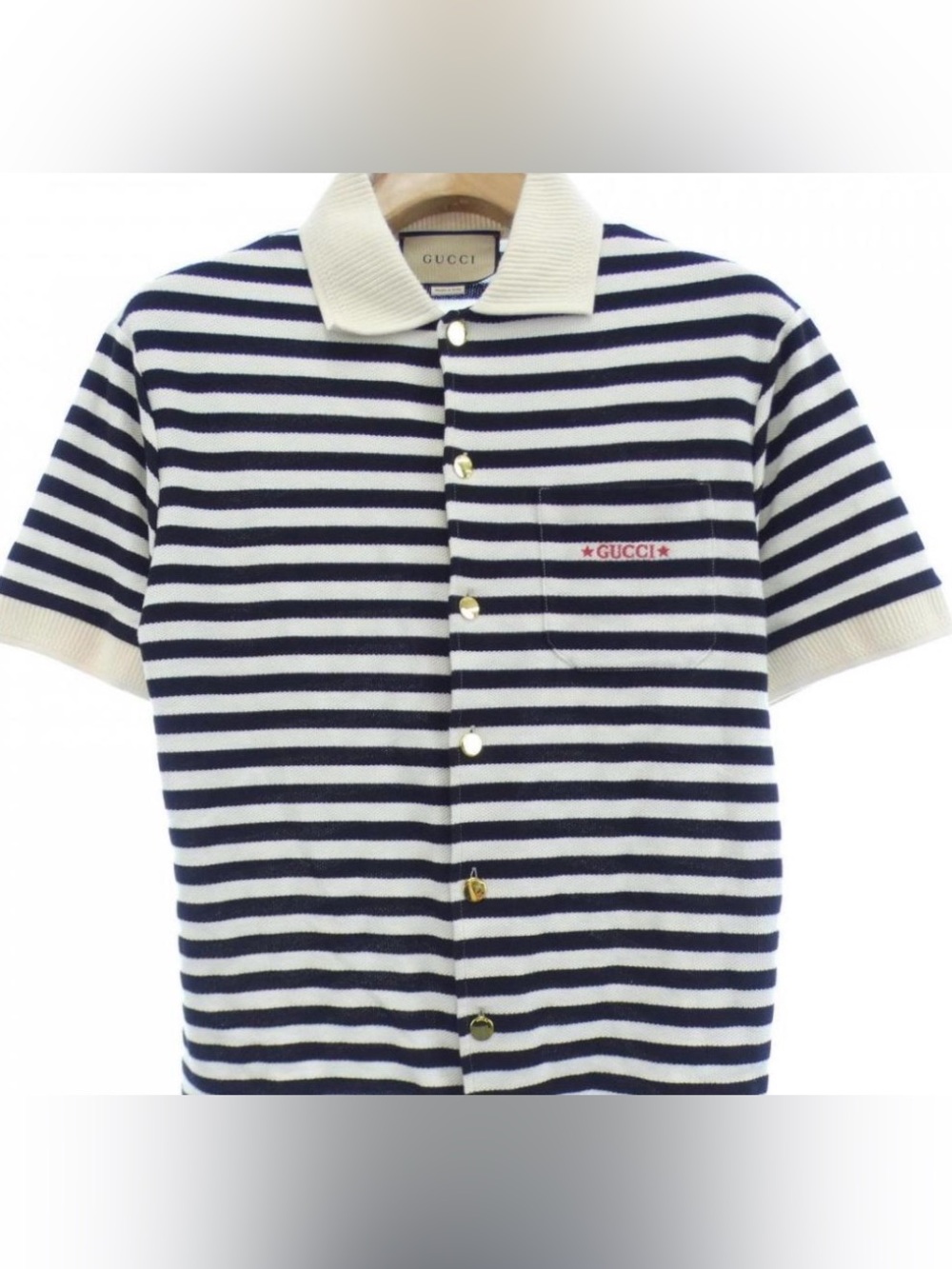 GUCCI Striped Knit Polo – Unisex Designer  Piece ✨